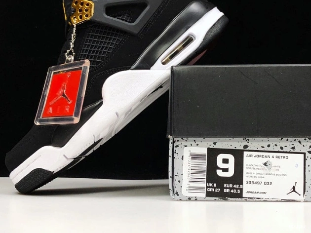 Rep TB Jordan Air 308497-032 Metallic Royalty Black 4 Gold-White 0710